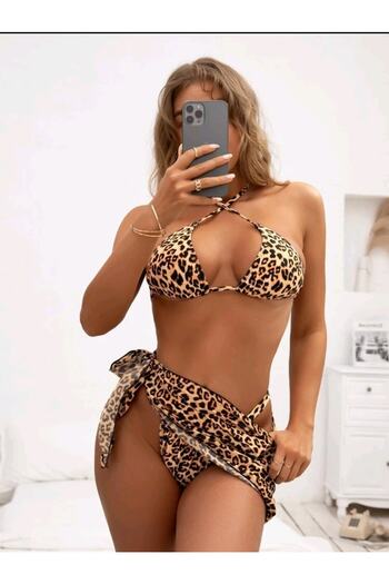 BF Bikini Fashion Σετ μπικίνι Leopard 3 τεμαχίων