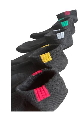 socksbox 10 Çift Unisex Dikişsiz Kısa Çorap/ Siyah55