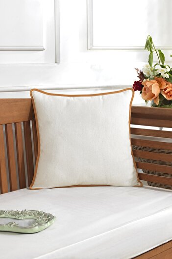 ÖDEL HOME Buldan Kumaşı Renkli Biyeli 40x40 Cm Kırlent
