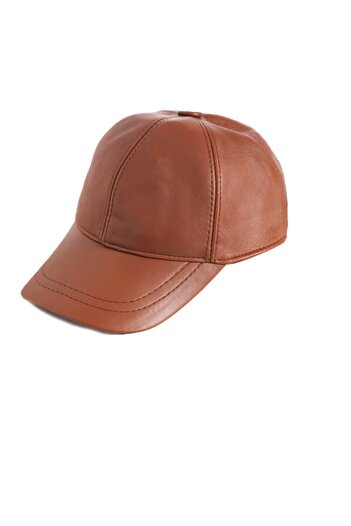 Hat Factory Unisex Genuine Leather Baseball Cap