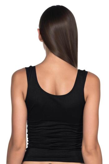 Emay Women's Black Seamless Thick Strap Tank Top New Season