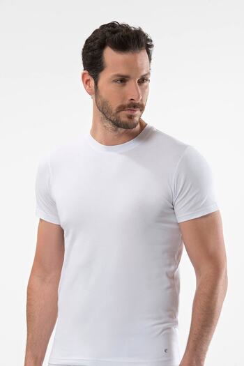 Cacharel Men's Black O Neck Short Sleeve T-Shirt 95% Cotton 5% Elastane