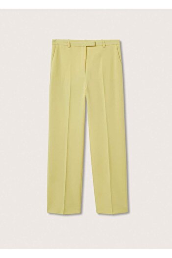 MANGO Woman Düz Kesim Kumaş Pantolon