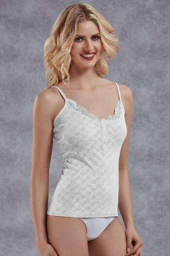 Doreanse Women's Athlete Viloft Patterned Lace Detailed Buttoned Athlete 9301