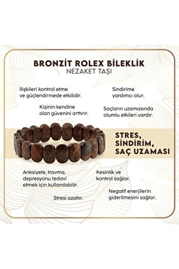 OSMANLI DEĞERLİ TAŞ Sertifikalı Bronzit Doğaltaş Bileklik B717