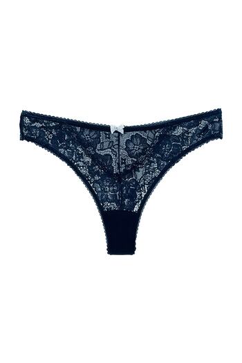 HNX Navy Blue Lace Thong Women's Panties