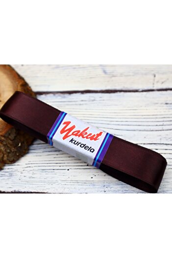 YAKUT Ornamental Materials Satin Ribbon 3 cm Brown – Ribbon – Ribbon – Ribbon