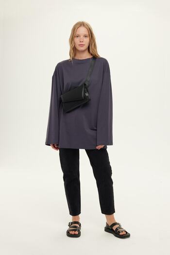 Manuka Wide Sleeve Oversized T-shirt Anthracite