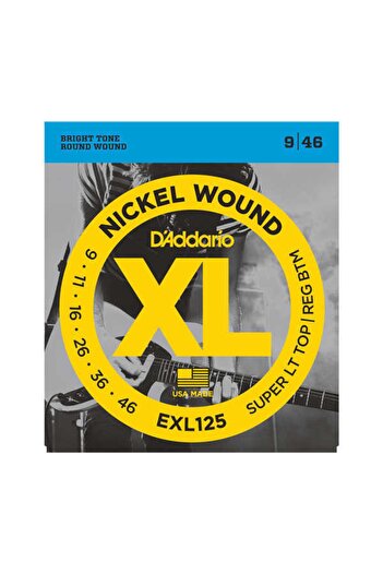 Daddario Exl125 09 Electric Guitar String Set Super Tops-reg.buttoms(.009)