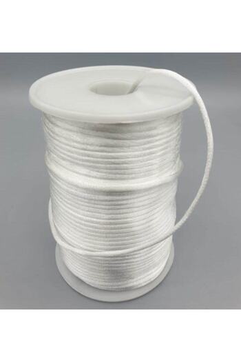 Bemsa Σατέν-φλούδα Σχοινί (RAT TAIL) Πάχος 2 mm. Χρώμα Λευκό 10 Μέτρα – Κορδέλα