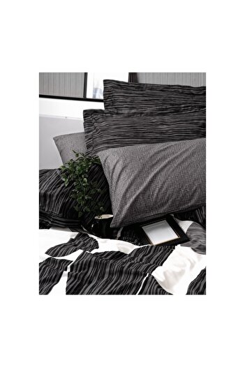 Cotton Box Modern Single Duvet Cover Set Niko Anthracite