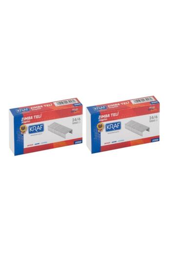 KRAF Large Size Staples No.24/6 - 2 Boxes X 1000 Pieces