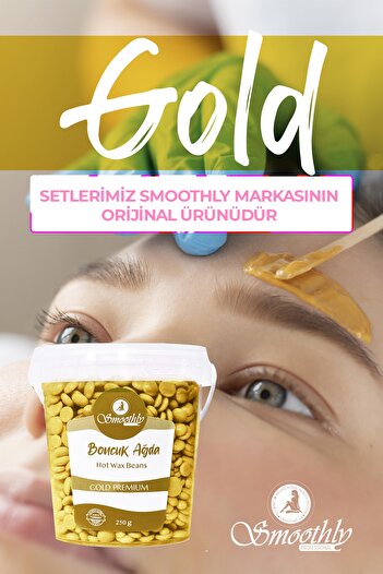 Smoothly Yüz Bikini Bölgesi Soyulabilir Granül Boncuk Ağda1 Adet Tüy Losyon, 4 Spatula
