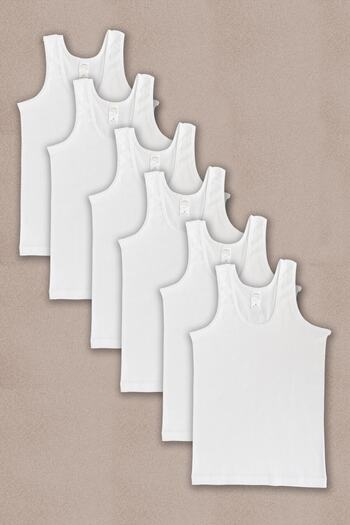 PRENSES Γυναικείο εσώρουχο White Rib - Φαρδιές τιράντες, 6 τεμαχίων, Kf-ceylan-02