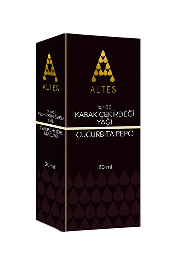 altes %100 Saf Kabak Çekirdek Yağı / Pumpkin Seed Oil / Soğuk Sıkım 20ml Ym24kç0101