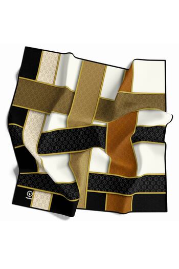 VİOLLA Γυναικείο κασκόλ Twill Black Tan