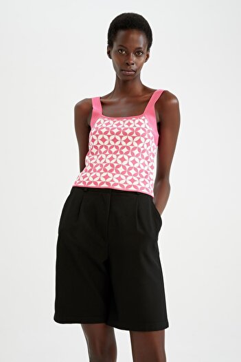 DeFacto Fitted Jacquard Strappy Undershirt