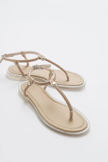 Luvi Mono Skin Stone Flip Flops Women's Sandals
