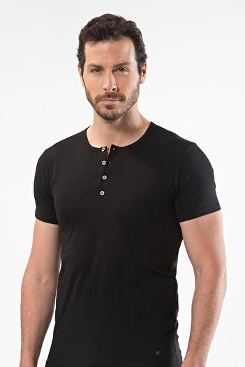 Cacharel 5 Men's Buttoned Short Sleeve 95% Cotton 5% Elastane T-Shirts