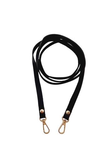 angel çanta aksesuar Τσάντα χωρίς ραφή μοντέλο Light Gold Metal Spaghetti - Χρώμα Μαύρο Λαβή