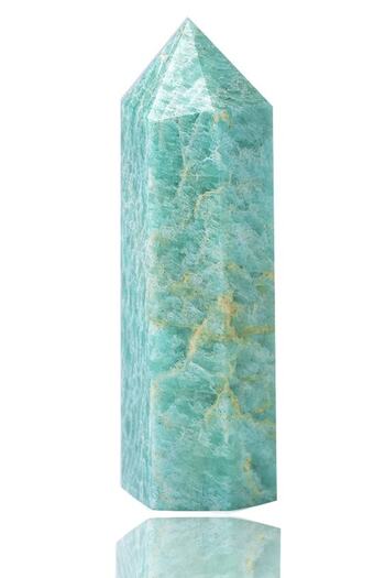 Tesbih Atölyesi Sertifikalı 1.kalite Doğal Amazonit Doğal Taş Piramit Kazık Obelisk Parça