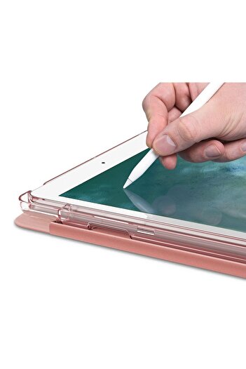 Fibaks Samsung Galaxy Tab S7 Fe Lte T737 T736 Kılıf + Ekran Koruyucu + Kalem Bölmeli Kalemlikli Standlı