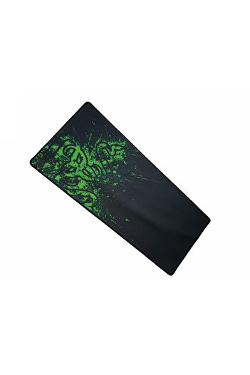 ATAELEKTRONİK Kaliteli Büyük Razer Desenli Yumuşak Gaming Mouse Ve Klavye Mouse Pedi Pad Maus 3cm 70-30cm