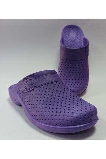 GEZER Purple Non-Slip Plastic Closed Front Bathroom, Sink, Balcony, Terrace, Garden Slippers