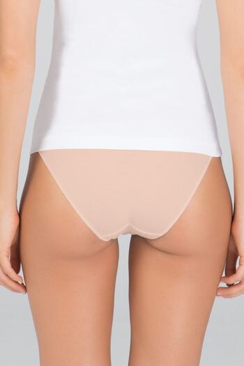 Kom Chiloți de bikini din bumbac pieptănat nud, 2 piese