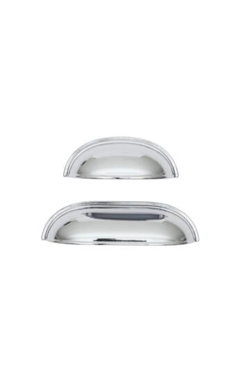 bablife 3 Pieces Luxury Dish Sandal Handle 64mm Chrome Drawer Cabinet Furniture Handles