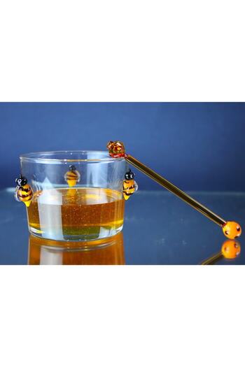ADAMODART Bee Glass Figured Honey Bowl