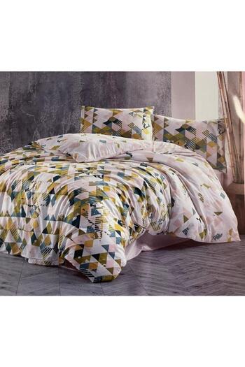 Kristal Ranforce Double Duvet Cover Set Şizem Green