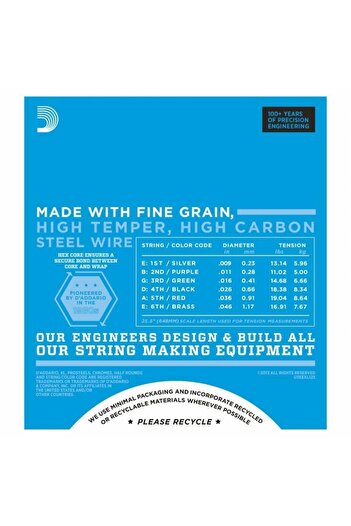 Daddario Exl125 09 Electric Guitar String Set Super Tops-reg.buttoms(.009)