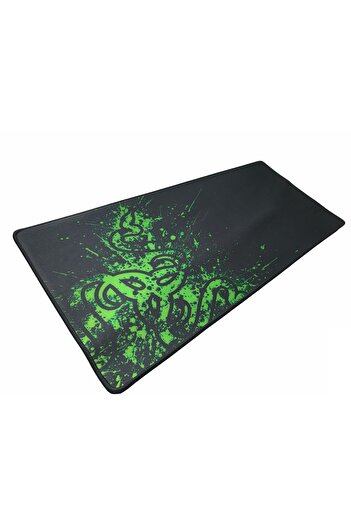 ATAELEKTRONİK Kaliteli Büyük Razer Desenli Yumuşak Gaming Mouse Ve Klavye Mouse Pedi Pad Maus 3cm 70-30cm