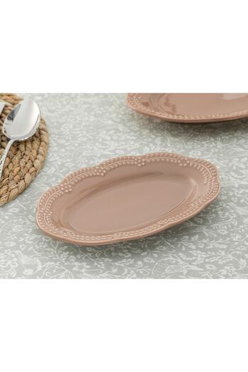 English Home Vienna Porcelain Boat Plate 20 Cm Dried Rose