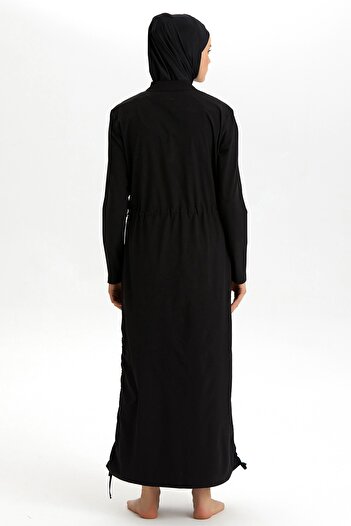 Adasea Πλήρως καλυμμένο Hijab Μαγιό Μακρύ Ολόσωμο 4065 Μαύρο