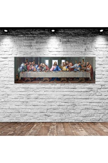 Bk Gift Gift Da Vinci'nin Son Akşam Yemeği Panorama Kanvas Tablo 150x50cm-1