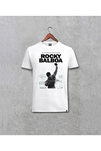 Darkia Rocky Balboa Printed Design Unisex White T-Shirt
