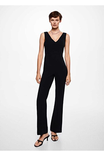 MANGO Woman Strappy Long Jumpsuit