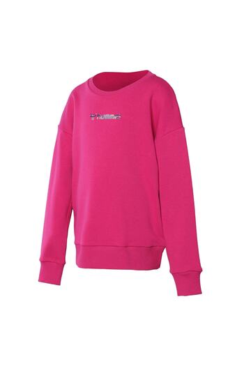 hummel Ροζ γυναικείο μπλουζάκι με λαιμόκοψη - Hmlchansy Sweatshirt 921484-2097