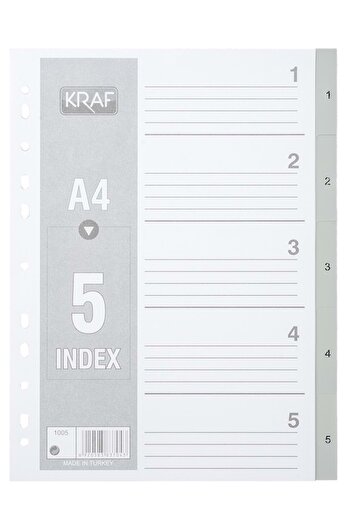 KRAF 5-Piece Number Bookmark A/4 Size