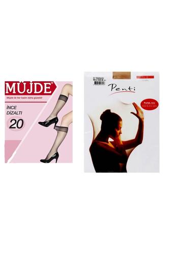 Müjde 57 Skin 20 Skin Slimming Below Knee and 57 Skin Panties Size No 3 Large