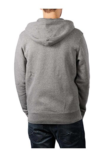 Levi's . Kapşonlu Fermuarlı Gri Sweatshırt