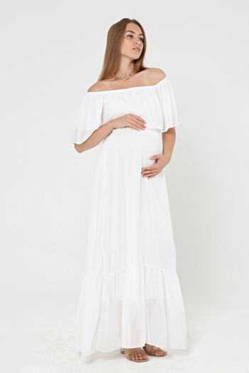 ADASTYLE Shooting, Long, Hemile, Evening Chiffon Dress