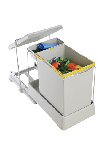 Pelikan 81550 Model Gray Rail In-Cabinet Trash Can - 20 lt