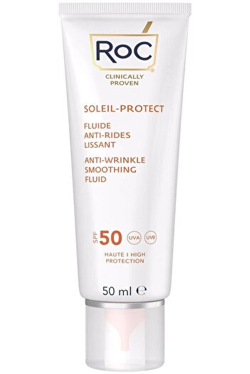 Roc Yüz Güneş Kremi Likit Soleil Spf 50 Kırışıklık Karşıtı Rahatlatıcı 50 Ml