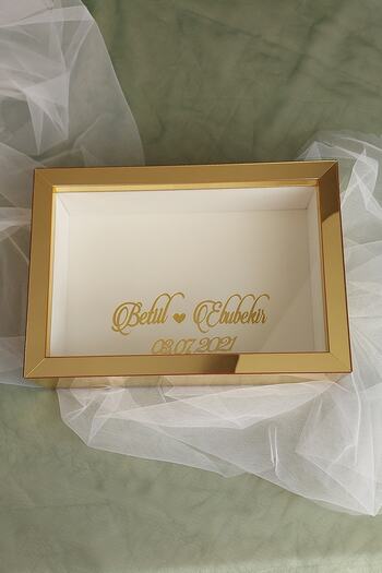 Verda Çerçeve 21x30 Cm Plexi Covered Memory Frame!Rose Box!Memory Frame for Special Day Flowers