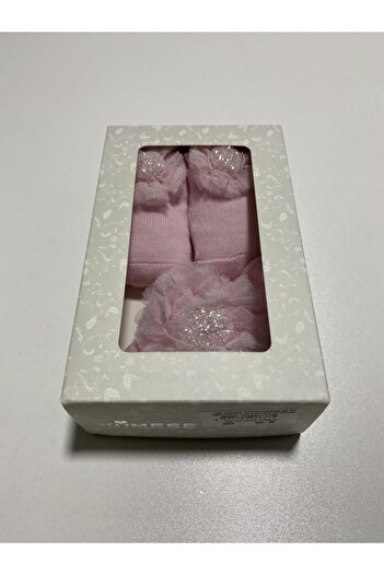 Yumese Glitter Tulle Flower Socks Bandana