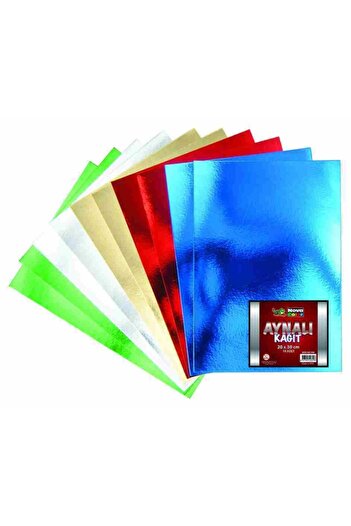Nova Color Mirrored Cardboard Paper 10 Color 20x30 Cm