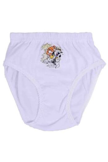 Tutku 12 Pieces of Thick Elastic Girls' Panties, 100% Cotton